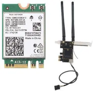 AX210 Desktop Wi-Fi Kit | 2.4 Gbps | Bluetooth 5.3 Support | PCIe x4 | Wi-Fi 6E Tri Band 2.4/5/6 GHz No vPro AX210NGW