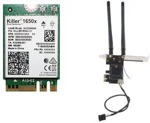 AX1650x Killer Series Desktop Wi-Fi 6 Kit | 2.4 Gbps | Bluetooth 5.2 Support | PCIe x4 | No vPro AX200.NGWG.NVXX
