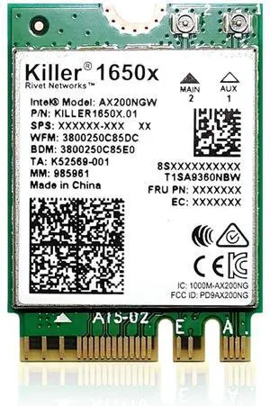 HighZer0 Electronics AX1650x Killer Series WiFi 6 Upgrade | Gaming WiFi Adapter | M.2 Wifi Card for PC | 2.4 Gbps WiFi for PC | Supports Bluetooth 5.2 & Intel, AMD, Windows 10+, Linux