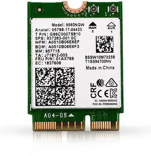 Laptop Upgrade Card Wireless-AC 9560 802.11ac Bluetooth 5.0 Support M.2 WiFi MU-MIMO