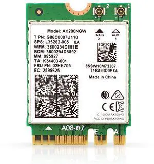 HighZer0 Electronics AX200 Wi-Fi 6 Adapter | Dual-Band 802.11ax M.2 Wifi Card for PC | Up to 2.4 Gbps | No vPro | Supports Bluetooth 5.2 & Intel, AMD, Windows 10/11, Linux AX200NGW