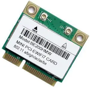 HighZer0 Electronics Wireless BE200 Half Mini PCIe Network Card | 5.8 Gbps with Bluetooth 5.4 Support | HMC WLAN Replacement Part BE200.HMWG Wi-Fi Card BE200HMW HighZer0 Electronics Wireless BE200 Half Mini PCIe Network Card | 5.8 Gbps with Bluetooth 5.4 Support | HMC WLAN Replacement Part BE200.HMWG Wi-Fi Card BE200HMW