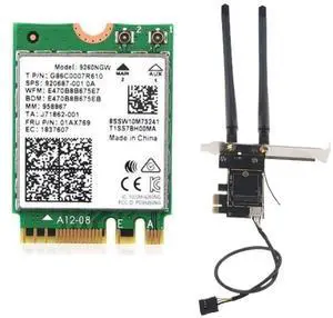AC9260 Desktop Wi-Fi Kit | PCIe x4 | 1.73 Gbps | Bluetooth 5.1 Support | Wi-Fi 5 Wireless-AC No vPro 9260NGW AC9260 Desktop Wi-Fi Kit | PCIe x4 | 1.73 Gbps | Bluetooth 5.1 Support | Wi-Fi 5 Wireless-AC No vPro 9260NGW