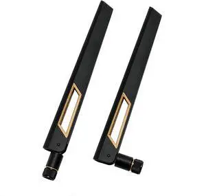 Tri-Band WiFi Antenna 10dBi High Gain 2.4GHz, 5GHz, 6GHz | Pair of Black/Bronze | RP-SMA Male Antenna for WiFi Routers, Mesh Systems, Modems, Hotspot, WiFi Cards, USB Adapters Tri-Band WiFi Antenna 10dBi High Gain 2.4GHz, 5GHz, 6GHz | Pair of Black/Bronze | RP-SMA Male Antenna for WiFi Routers, Mesh Systems, Modems, Hotspot, WiFi Cards, USB Adapters