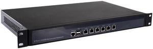 1U Rackmount Firewall, Mikrotik, VPN, Intel Celeron 1037U, NRS06, Network Security Appliance, Router PC, 6 Intel Gigabit LAN/2USB/COM/VGA/Fan,(Barebone, NO RAM, NO Storage, NO System)