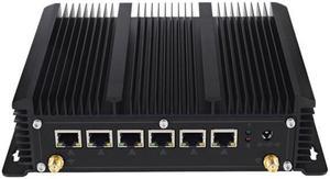 Micro Firewall Appliance, Intel Core I7 10510U, HUNSN RC02, Mini PC, VPN, Router PC, AES-NI, 6 x 2.5GbE I225-V, HDMI, Console, COM, SIM Slot, Barebone, NO RAM, NO Storage, NO System