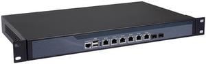 Firewall, VPN, 19 Inch 1U Rackmount, Z87 with I3 4160, HUNSN RS16, Mikrotik, Network Appliance, AES-NI, 6 x Lan, 2 x SFP+ 82599ES 10 Gigabit, Bypass, Barebone, NO RAM, NO Storage, NO System