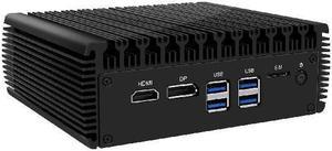 Micro Firewall Appliance, Intel Celeron J4125, HUNSN RJ15, Mini PC, pFsense Plus, Mikrotik, OPNsense, VPN, Router PC, AES-NI, 4 x Intel 2.5GbE I226-V LAN, HDMI, DP, SIM Slot, 4G RAM, 32G SSD