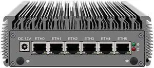 HUNSN Micro Firewall Appliance, Mini PC, PFSense, Mikrotik, Celeron N5105, RJ05, OPNsense, VPN, Router PC, AES-NI, 6 x 2.5GbE I226-V, DP, HDMI, SIM Slot, 4G RAM, 32G SSD