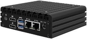 HUNSN Micro Firewall Appliance, Mini PC, Intel Celeron J4125, RJ12f, VPN, Router PC, AES-NI, 2 x Intel 2.5GbE I226-V LAN, 2 x HDMI, 2 x USB3.2, Barebone, NO RAM, NO Storage, NO System