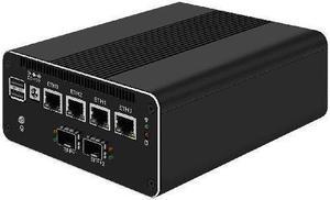 HUNSN Micro Firewall Appliance, Mini PC, Intel I3 N305, RJ50k, VPN, Router PC, 4 x 2.5GbE I226-V, 2 x SFP+ Optical 10Gbe 82599ES, Type-C, SIM Slot, TF, Barebone, NO RAM, NO Storage, NO System