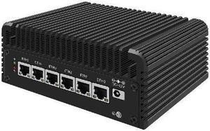 HUNSN Micro Firewall Appliance, Mini PC, pFsense, I3 1315U, RJ24, Mikrotik, OPNsense, VPN, Router PC, 6 x 2.5GbE I226-V, Full Function Type-C, TF, Fanless, 0 RAM, 0 Storage, Barebone No System