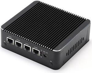 HUNSN Micro Firewall Appliance, Mini PC, PFSense, Celeron J4125, RS34, Mikrotik, OPNsense, VPN, Router PC, AES-NI, 4 x 2.5GbE I226-V LAN, 2 x USB3.0, VGA, HDMI, Fanless, 8G RAM, 64G SSD