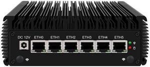 HUNSN Micro Firewall Appliance, Mini PC, PFSense, I5 1135G7, RJ07, Mikrotik, OPNsense, VPN, Router PC, AES-NI, 6 x 2.5GbE I225-V LAN, COM, HDMI, 4 x USB3.0, 0 RAM, 0 Storage, Barebone No System