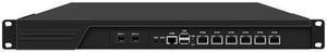 HUNSN 1U Firewall Appliance 10GbE, PFSense, Mikrotik, 3th Gen Core I7 3520M, RJ16, OPNsense, VPN, 6 x 2.5GbE I226-V, 2 x SFP+ 82599ES 10GbE, 8G RAM, 128G SSD