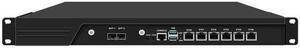 HUNSN 1U Firewall Appliance 10GB, PFSense, Mikrotik, Core I3 14100, RJ16, OPNsense, VPN, Network Rackmount, H61 / B660, 6 x 2.5GbE I226-V, 2 x SFP+ 82599ES, 4G RAM, 32G SSD