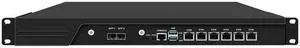 HUNSN 1U Firewall Appliance 10GbE with Redundancy Power Supply, PFSense, I5 12400, RJ16, Mikrotik, OPNsense, VPN, 6 x 2.5GbE LAN, 2 x SFP+, Support 19-24V DC, 0 RAM, 0 Storage, Barebone No System