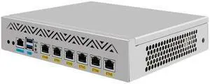 HUNSN 9 Inches Desktop Firewall Appliance, PFSense, Mikrotik, N100, RJ64, OPNsense, VPN, Router PC, AES-NI, 6 x 2.5GbE I226-V LAN, Console, VGA, 0 RAM, 0 Storage, Barebone No System