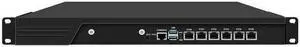 HUNSN 1U Rack Firewall Appliance with Redundancy Power Supply, PFSense, I5 12400, RJ65, Mikrotik, OPNsense, VPN, 6 x 2.5GbE LAN, Support 19-24V DC, Dual Power, 0 RAM, 0 Storage, Barebone No System
