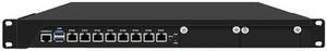HUNSN 1U Rackable Cabinet Firewall Appliance, PFSense, Mikrotik, Core I7 9700, RJ67, OPNsense, VPN, Router PC, C246, 8 x 2.5GbE 226-V LAN, Console, GPIO, 0 RAM, 0 Storage, Barebone No System