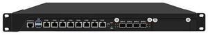 HUNSN 1U Firewall Appliance, PFSense, Mikrotik, OPNsense, Xeon E 2124G, RJ67, VPN, Network Security Hardware, C246, 8 x 2.5GbE 226-V LAN, 4 x SFP+ 10GbE X710, 0 RAM, 0 Storage, Barebone No System