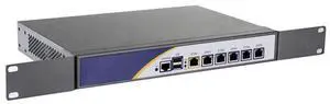 Micro Firewall Appliance, Mini PC, VPN, Celeron Quad Core J4125, HUNSN RS03k, Router PC, AES-NI, 6 x I226-V 2.5Gbe, 2 x USB, COM, VGA, Barebone, NO RAM, NO Storage, NO System