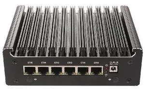 HUNSN Micro Firewall Appliance, Mini PC, PFSense, Mikrotik, U300, RS53, OPNsense, VPN, Router PC, AES-NI, 6 x 2.5GbE I226-V, COM, HDMI, DP, Type-C, 0 RAM, 0 Storage, Barebone No System