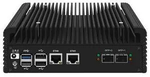 HUNSN Firewall Appliance, Mini PC, PFSense, Mikrotik, N100, RJ71, OPNsense, VPN, Router PC, 2 x 2.5GbE LAN, 2 x SFP+ 10GbE 82599ES, 2 x HDMI, TF, Type-C, 0 RAM, 0 Storage, Barebone No System HUNSN Firewall Appliance, Mini PC, PFSense, Mikrotik, N100, RJ71, OPNsense, VPN, Router PC, 2 x 2.5GbE LAN, 2 x SFP+ 10GbE 82599ES, 2 x HDMI, TF, Type-C, 0 RAM, 0 Storage, Barebone No System