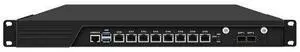 HUNSN 1U Cabinet Firewall Appliance 10Gbe, VPN, Network Rackmount, Core I3 9100, RJ60, 8 x 2.5GbE I226-V, 2 x SFP+ 82599ES 10Gbe, Barebone, NO RAM, NO Storage, NO System