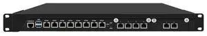 HUNSN 1U Rackable Cabinet Firewall Appliance, PFSense, Mikrotik, Xeon E 2124G, RJ67, OPNsense, VPN, Router PC, C246, 8 x 2.5GbE, 6 x 1GbE LAN, Console, GPIO, 0 RAM, 0 Storage, Barebone No System