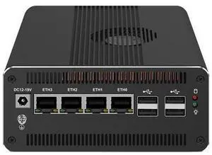 HUNSN Micro Firewall Appliance, Mini PC, PFSense, Mikrotik, Ultra 5 Processor 125H, RJ69, OPNsense, VPN, Router PC, 4 x 2.5GbE I226-V, Type-C USB4, TF, DP, HDMI, 0 RAM, 0 Storage, Barebone No System