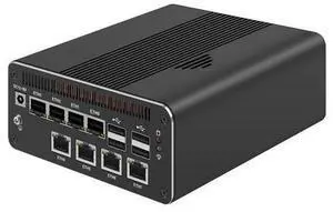 HUNSN Micro Firewall Appliance, Mini PC, PFSense, Mikrotik, Ultra 5 Processor 125H, RJ69, OPNsense, VPN, Router PC, 8 x 2.5GbE I226-V LAN, Type-C USB4, 8 x USB, 0 RAM, 0 Storage, Barebone No System