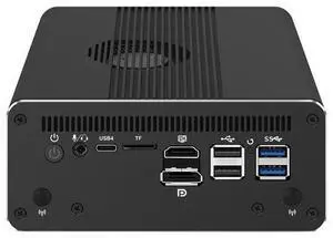 HUNSN Micro Firewall Appliance, Mini PC, PFSense, Mikrotik, Ultra 5 Processor 125H, RJ69, OPNsense, VPN, Router PC, 6 x 2.5GbE I226-V, Type-C USB4, TF, DP, HDMI, 0 RAM, 0 Storage, Barebone No System