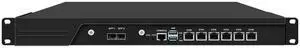 HUNSN 1U Firewall Appliance 10GbE with Redundancy Power Supply, PFSense, I7 12700, RJ16, Mikrotik, OPNsense, VPN, 6 x 2.5GbE LAN, 2 x SFP+, Support 19-24V DC, 4G RAM, 32G SSD