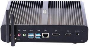 4K Fanless Mini PC, Intel I7 8550U / 8565U / 8559U / 8569U / 8650U, HUNSN BM14, Desktop Computer, Server, WiFi, BT, DP, HDMI, LAN, Barebone,  NO RAM,  NO Storage,  NO System