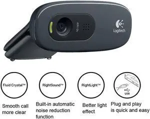 Original Logitech C270 HD 720P Webcam Gaming Auchor Live Broadcast Web Camera Built-in Micphone Network Video Conference Camera for Computer laptop PC Web Chat Camera Original Logitech C270 HD 720P Webcam Gaming Auchor Live Broadcast Web Camera Built-in Micphone Network Video Conference Camera for Computer laptop PC Web Chat Camera
