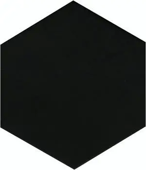 FREE SHIP - PURE Black 10" Hexagon Porcelain Tile - 17 PCS = 7.40 SQ FT