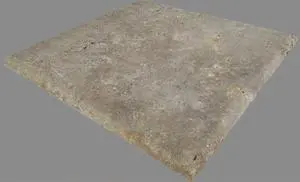 Silver Travertine 24x24 2" 4 Side Bullnose Travertine Column Cap