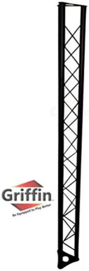 Triangle Truss Segment Extension by GRIFFIN | 5Ft Extra Trussing Section for DJ Booth Lighting System Stand | Mount Light Cans & Sound Effects for Pro Audio Equipment Gear | Parties, Live Gigs & Stage