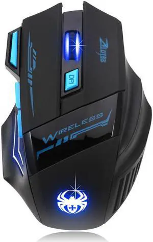 Adjustable 2400DPI Optical Wireless Gaming Game Mouse For Laptop PC Ergonomics Optical Mouse Wireless Optical Mouse