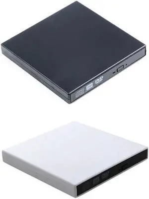 USB 2.0 External CD-Rom/CD-RW/Combo/DVD-Rom Burner Drive Writer with USB Data Cable for Mac Laptop Notebook PC Desktop Computer