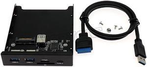 USB3.1 TYPE C floppy drive front panel 20pin to USB3.0 built-in reader USB HUB