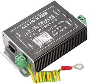 Ethernet 12-220V Power Supply Surge Protector 2 in 1 CCTV Lighting Protection Device