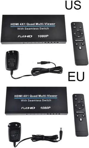 HDMI 4x1 Quad Multi-viewer With PIP Support Seamless Switch HD Video Splitter Compliant With HDMI 1.3a HDCP 1.2 3D 1080P 60Hz HDMI 4x1 Quad Multi-viewer With PIP Support Seamless Switch HD Video Splitter Compliant With HDMI 1.3a HDCP 1.2 3D 1080P 60Hz