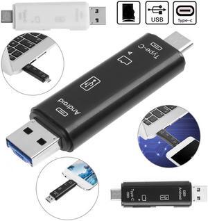 High Speed Type-C Card Reader Micro USB Type-C Flash Drive Adapter Connector Universal 3 in 1 Combo to Slot TF Card Reader