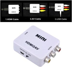 HDMI TO AV Scaler Adapter HD Video Converter Box HDMI to RCA AV/CVSB L/R Video 1080P HDMI2AV Support NTSC PAL Wholesale
