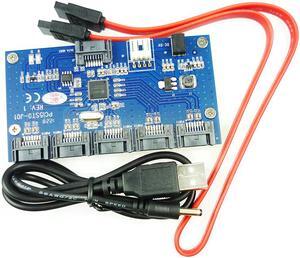 Factory price Adapter Card SATA 1 to 5 Port Converter ( SATA Port Multiplier ) Riser card