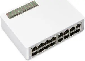 Mini 16 Ports 10/100Mbps Fast Ethernet LAN RJ45 Vlan Network Switch Switcher Extension HUB for Desktop PC Mini 16 Ports 10/100Mbps Fast Ethernet LAN RJ45 Vlan Network Switch Switcher Extension HUB for Desktop PC