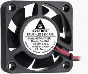 2 pcs/lot  Ball Bearing 40mm 4cm 40x40x10mm 2Pin 12V DC Brushless Cooling Cooler Fan