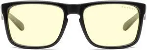 Gunnar Intercept, Protection Glasses with Natural Focus, Onyx Frames, Amber Lens, 65% Blue Light and 100% UV Protection, INT-00113